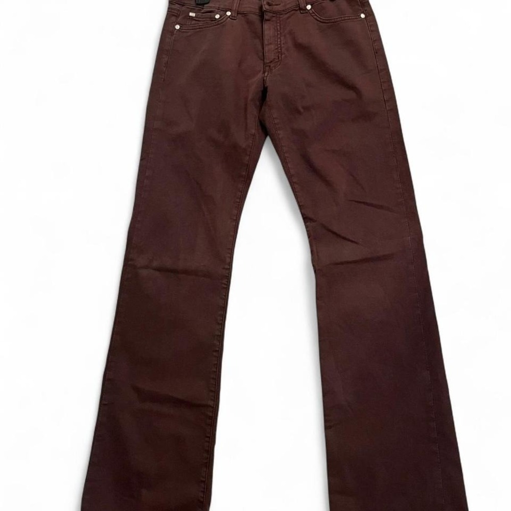 Lacoste Women's Burgundy Stretch Bootcut Pants Size 40 (US 8)